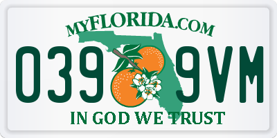 FL license plate 0399VM