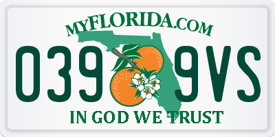 FL license plate 0399VS