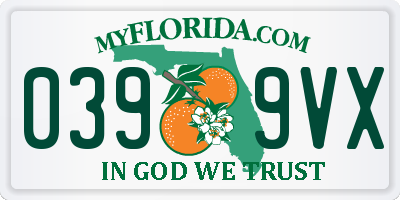 FL license plate 0399VX