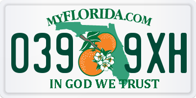 FL license plate 0399XH