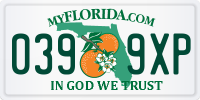 FL license plate 0399XP