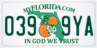 FL license plate 0399YA