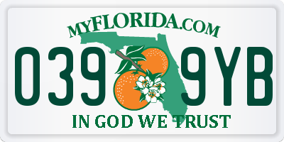 FL license plate 0399YB