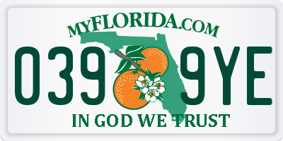 FL license plate 0399YE