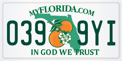 FL license plate 0399YI