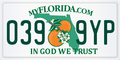 FL license plate 0399YP