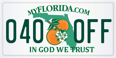 FL license plate 0400FF