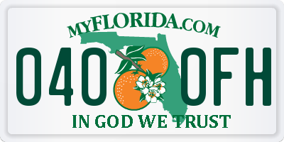 FL license plate 0400FH