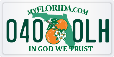 FL license plate 0400LH