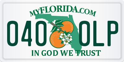 FL license plate 0400LP