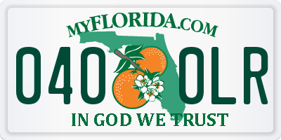 FL license plate 0400LR