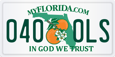 FL license plate 0400LS