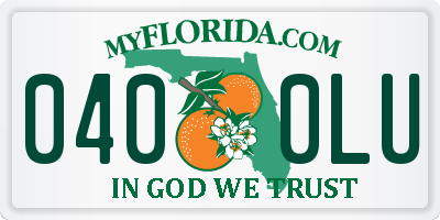 FL license plate 0400LU