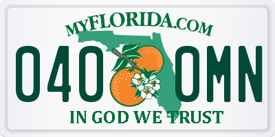 FL license plate 0400MN
