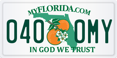 FL license plate 0400MY