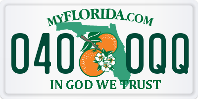 FL license plate 0400QQ
