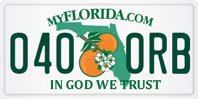 FL license plate 0400RB
