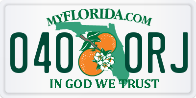 FL license plate 0400RJ
