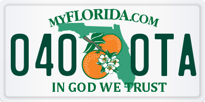 FL license plate 0400TA