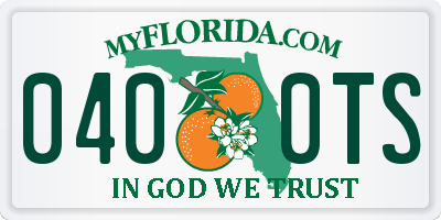 FL license plate 0400TS