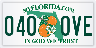 FL license plate 0400VE
