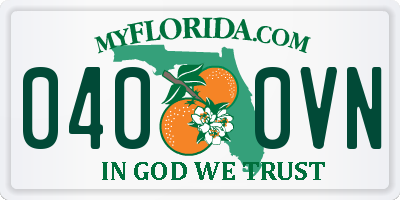 FL license plate 0400VN