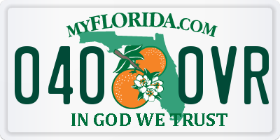 FL license plate 0400VR