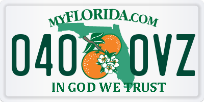 FL license plate 0400VZ