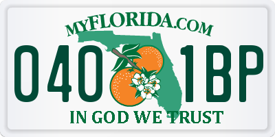 FL license plate 0401BP