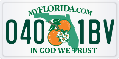 FL license plate 0401BV