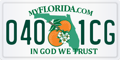 FL license plate 0401CG