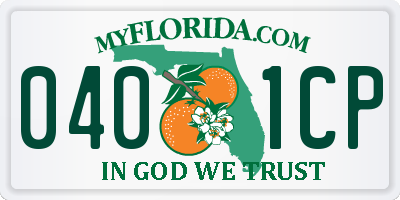 FL license plate 0401CP