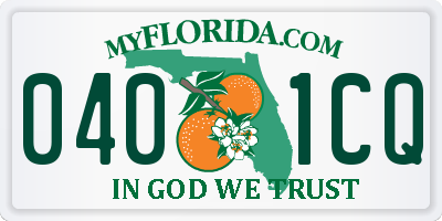 FL license plate 0401CQ