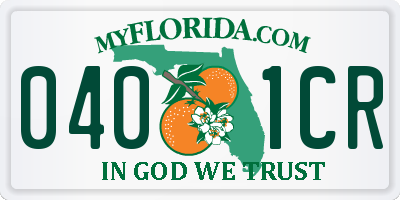 FL license plate 0401CR