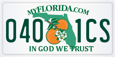 FL license plate 0401CS