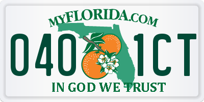 FL license plate 0401CT