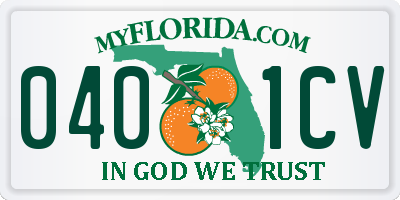 FL license plate 0401CV