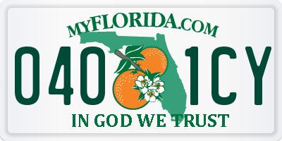 FL license plate 0401CY