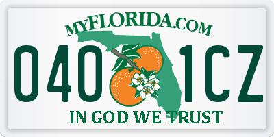 FL license plate 0401CZ