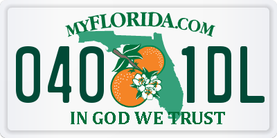 FL license plate 0401DL