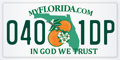 FL license plate 0401DP