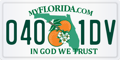FL license plate 0401DV