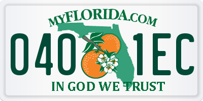 FL license plate 0401EC