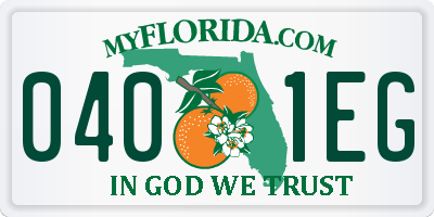 FL license plate 0401EG