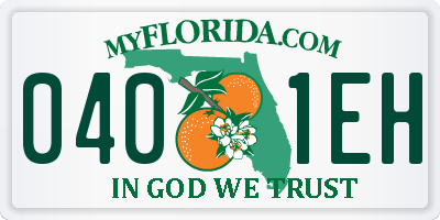 FL license plate 0401EH