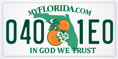 FL license plate 0401EO