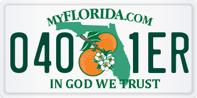 FL license plate 0401ER