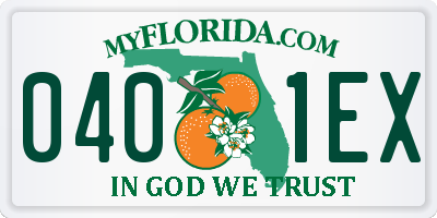 FL license plate 0401EX