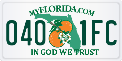 FL license plate 0401FC