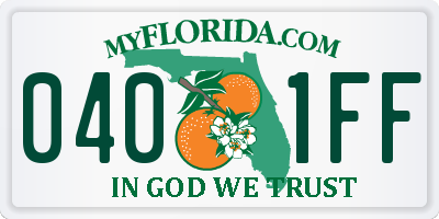 FL license plate 0401FF